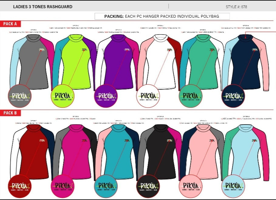 Women Rashguard (Tri-Color)